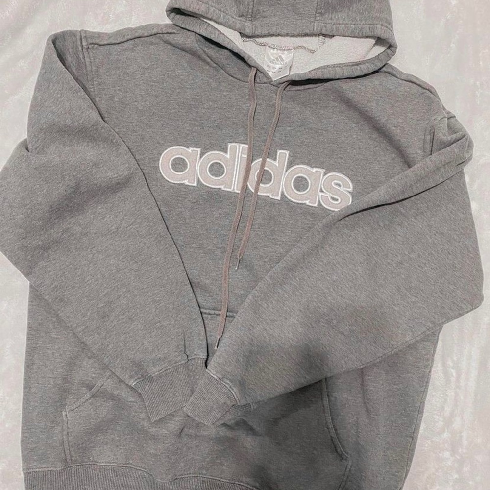 grey adidas hoodie sz medium